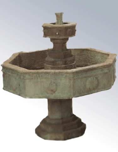 Volterra Two Tier Cast Stone Outdoor Garden Fountains With Spout Fountain Tuscan